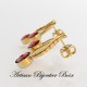 boucles d oreilles grenat catalan cerise