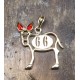 pendentif burro grenat catalan