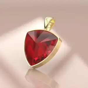 Pendentif grenat catalan troïda 12 mm