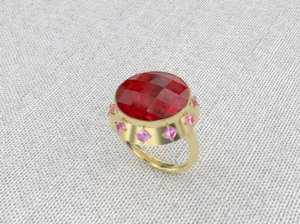 BAGUE OR ET GRENAT CATALAN AMETHISTE BOIX
