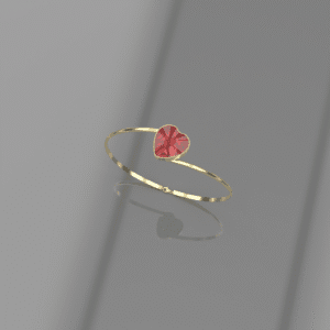 bracelet or et grenat catalan coeur-