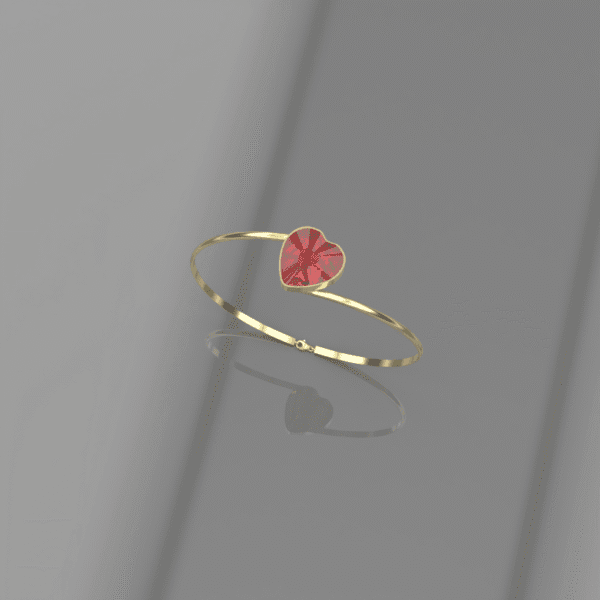 bracelet or et grenat catalan coeur bracelet or et grenat catalan coeur-