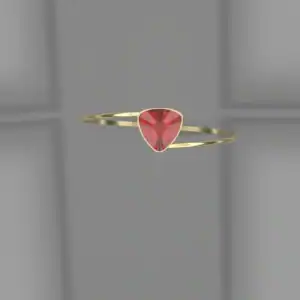 bracelet or et grenat catalan trillion14mm