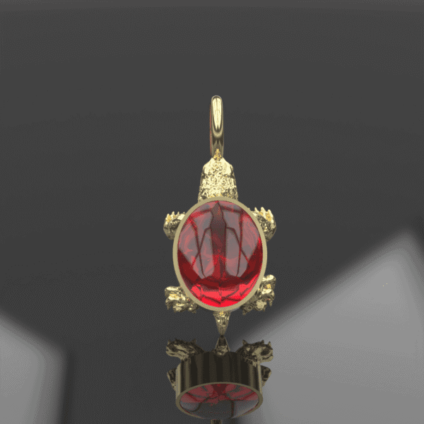 PENDENTIF OR ET GRENAT CATALAN TORTUE OR Pendentif tortue or et grenat