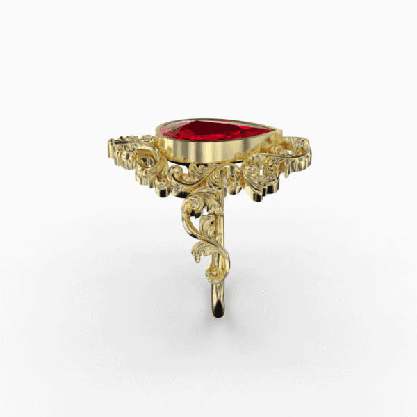 bague or grenat catalan feuillage boix.2 bague or grenat catalan feuillage boix louvre