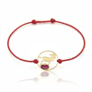 BRACELET OR GRENAT CATALAN BURRO