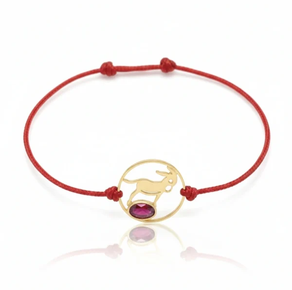 BRACELET OR GRENAT CATALAN BURRO