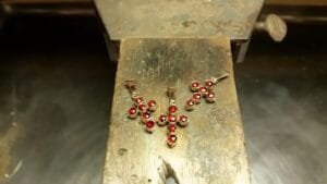 3 BAGUES ANCIENNE GRENAT CATALAN CHEVILLE LARGE